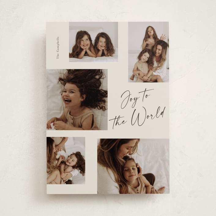 "Resounding joy" - Holiday Cards in Vanilla Cream by Stacey Meacham - Front