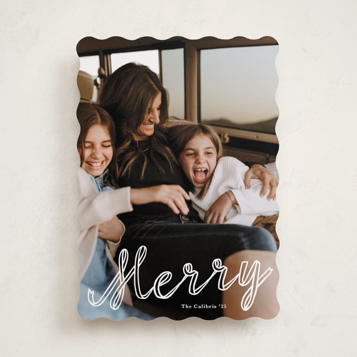 "a merry ribbon" - Holiday Cards in Snow by Lori Wemple - Front