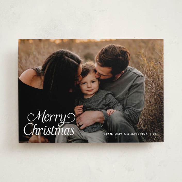 "Basics" - Holiday Cards in Snowberry by Pixel and Hank - Front