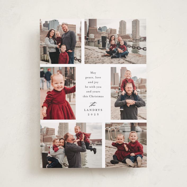 "All Around" - Holiday Cards in Coal by Jennifer Postorino - Front