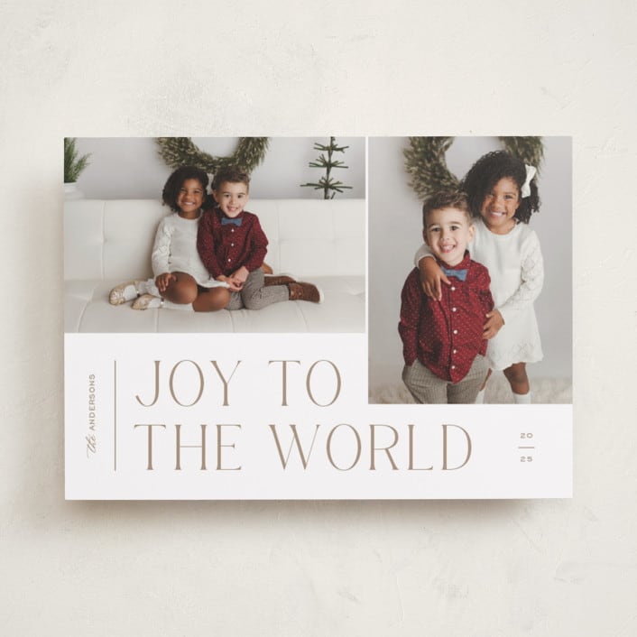 "Pair" - Holiday Cards in Cocoa by Pixel and Hank - Front