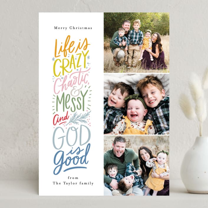 "And God is good" - Holiday Cards in Gumdrops by Alethea and Ruth - Front