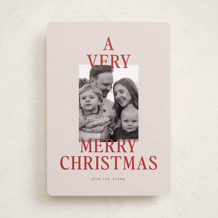 "a very merry Christmas" - Holiday Cards in Holly by Sara Hicks Malone - Front