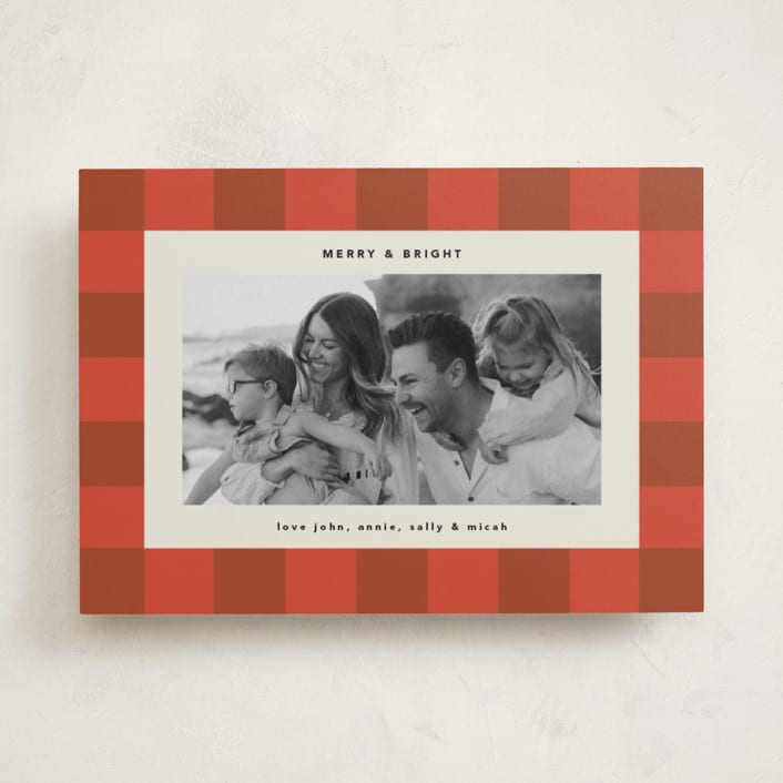 "Fun Frame" - Holiday Cards in Holly Berry by Kelly Watkins - Front