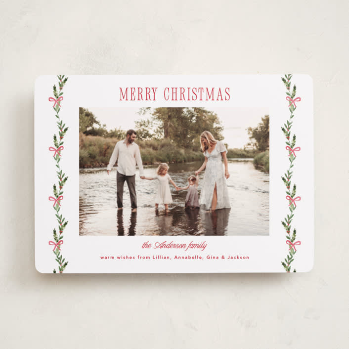 "Lillian" - Holiday Cards in Holly Berry by Petra Kern - Front