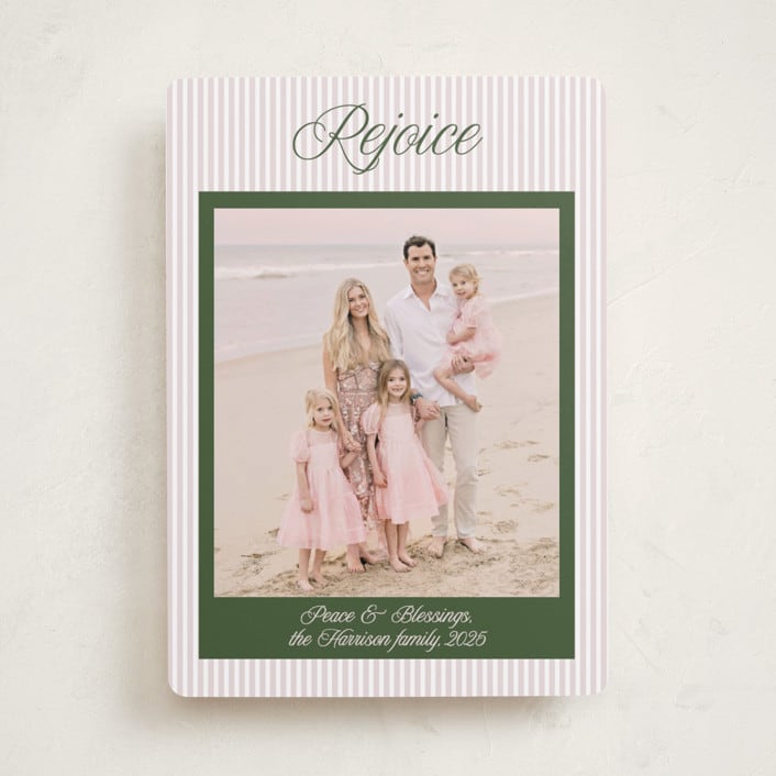 "Blessed Peace" - Holiday Cards in Petal by Lottie Aldarwish - Front