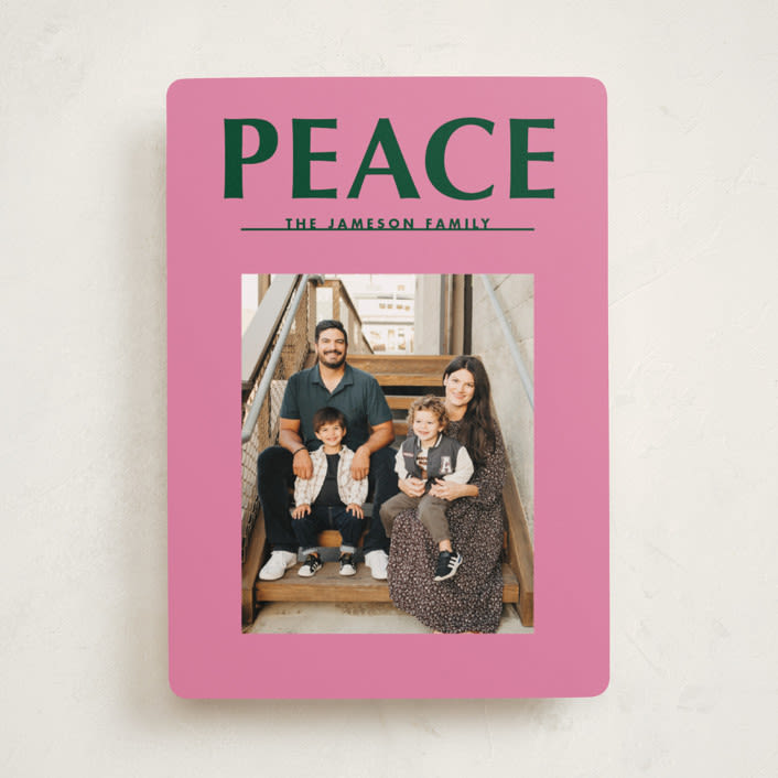 "Big Peace" - Holiday Cards in Candy by Baumbirdy - Front