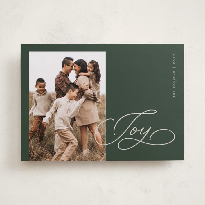 "Pure joy" - Holiday Cards in Pine by Michelle Taylor - Front