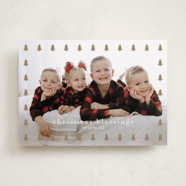 "Christmas Tree Frame" - Holiday Cards in Snow by Stacey Meacham - Front