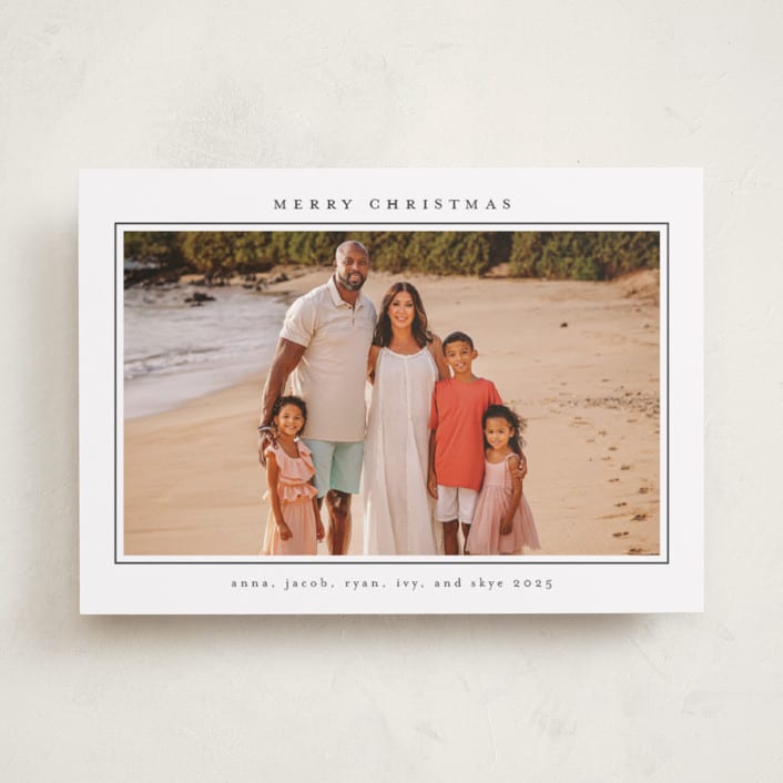 "Minimalist Frame" - Holiday Cards in Snow by Nicole Walsh - Front