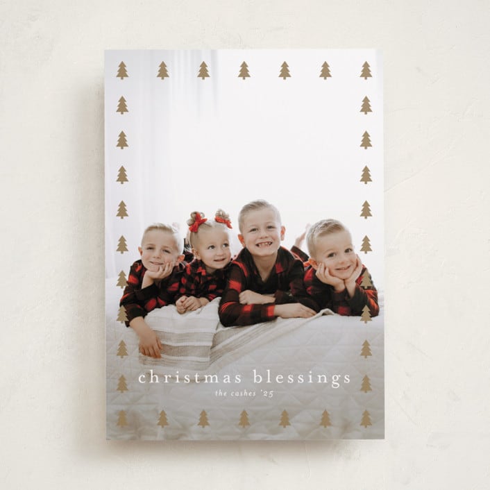 "Christmas Tree Frame" - Holiday Cards in Snow by Stacey Meacham - Front