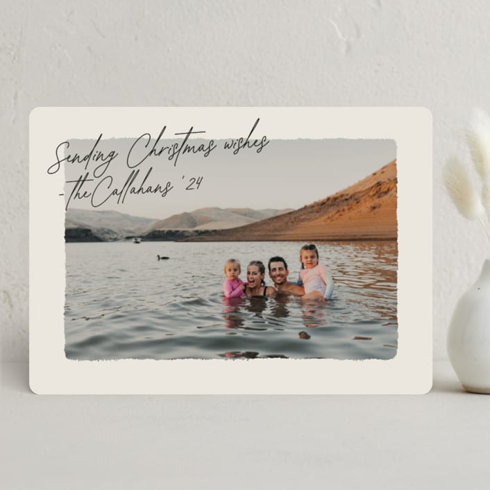 "Postcard Note" - Holiday Cards in Ink by Ekko Studio - Front