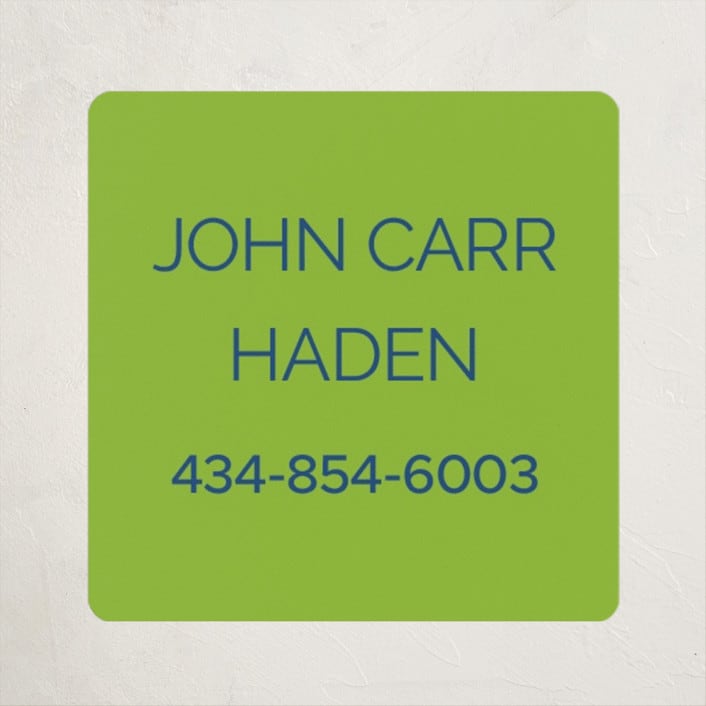 "Pop up" - Custom Name Labels in Electric by Inkblot Design - Front