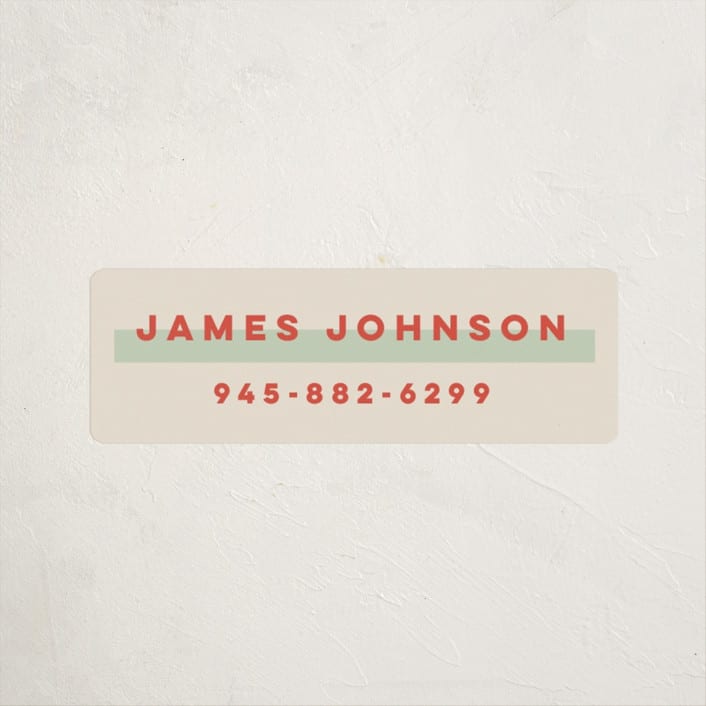 "Highlight" - Custom Name Labels in Mint by elithing - Front