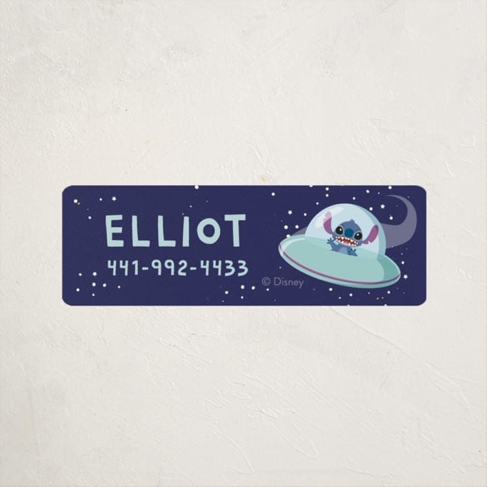 "Out of this World" - Custom Name Labels in Midnight by Sherley Ferreira - Front