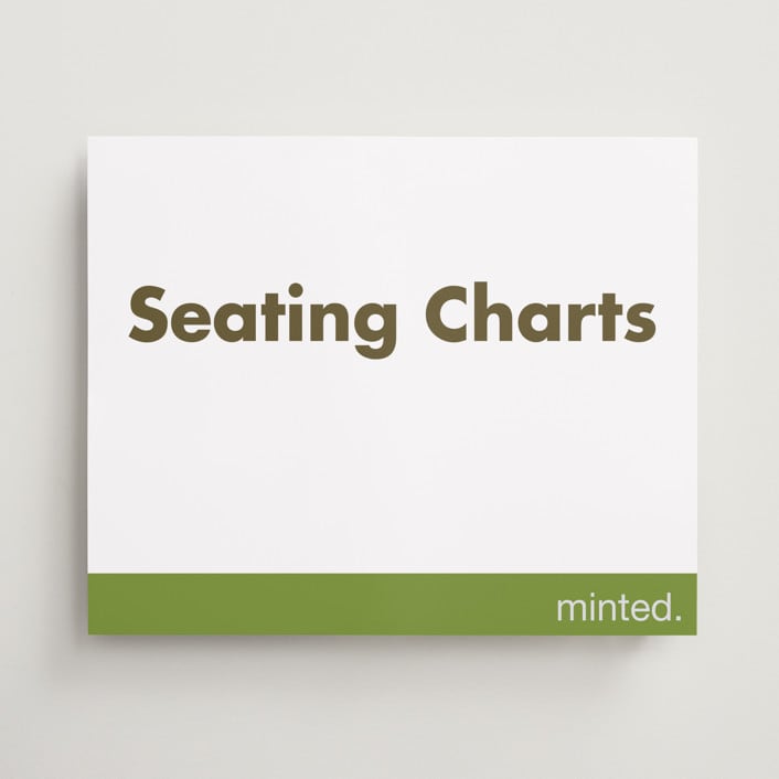 "Portrait" - Custom Seating Charts in Charcoal by Minted - Front