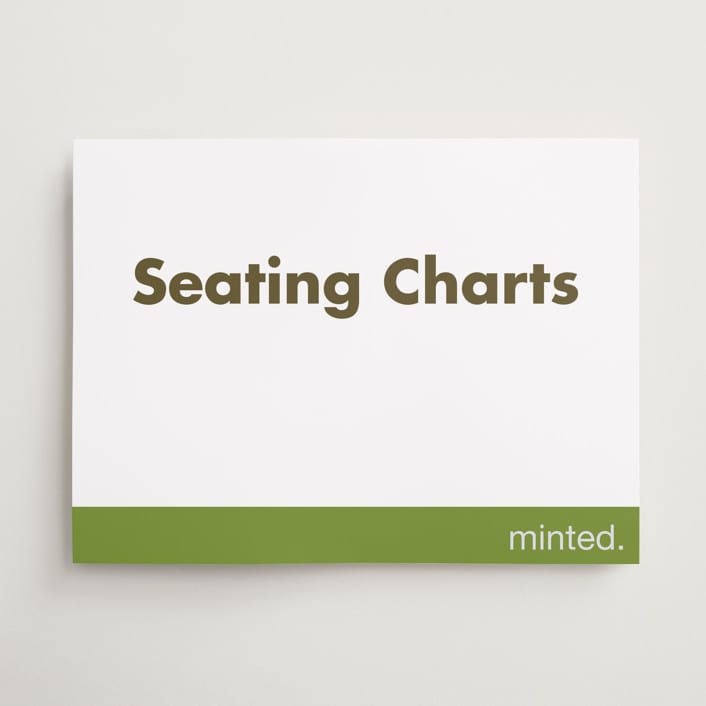 "Portrait" - Custom Seating Charts in Charcoal by Minted - Front