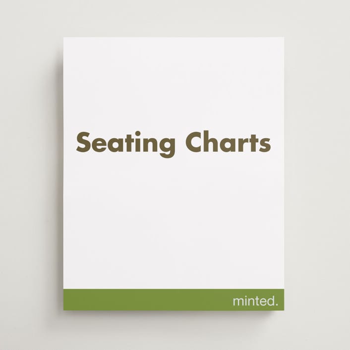 "Portrait" - Custom Seating Charts in Charcoal by Minted - Front