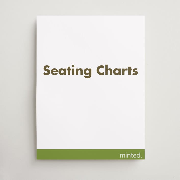 "Portrait" - Custom Seating Charts in Charcoal by Minted - Front