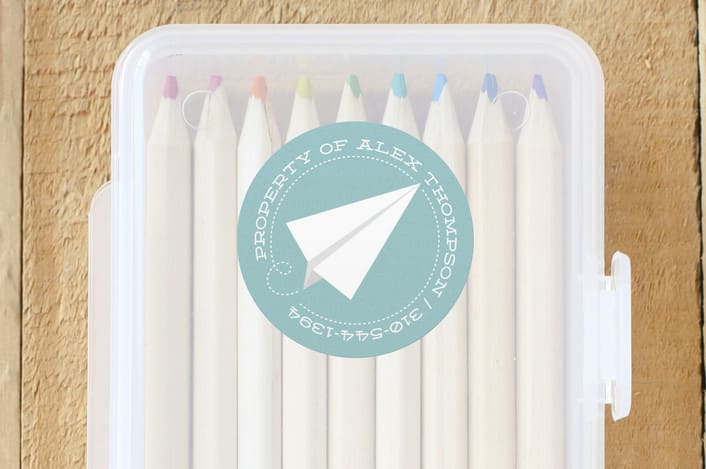 "Airmail" - Custom Stickers in Seascape by Leah Bisch - Front