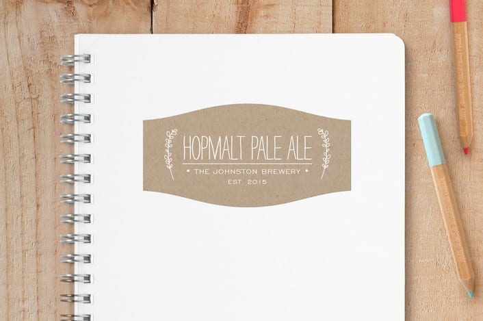 "House Brew" - Custom Stickers in Kraft by silverscreen studio - Front