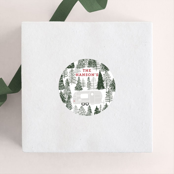 "Airstream Holidays" - Custom Stickers in Frost by Baumbirdy - Front