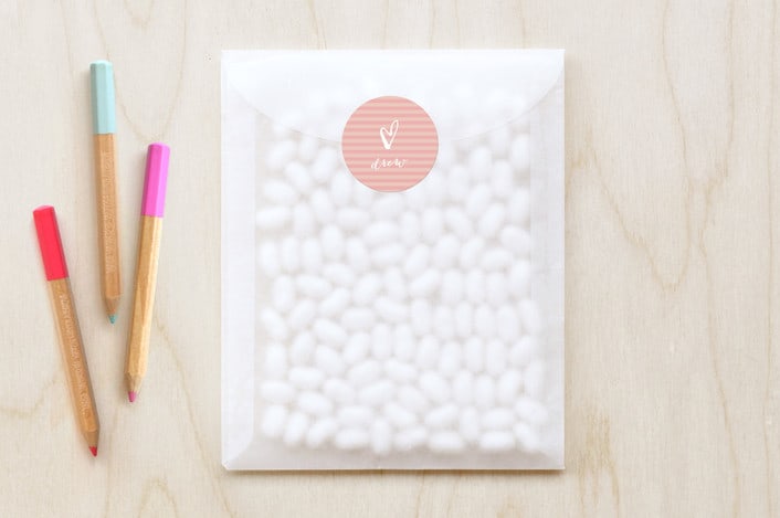 "Outline Heart" - Custom Stickers in Bubblegum by Anna Elder - Front