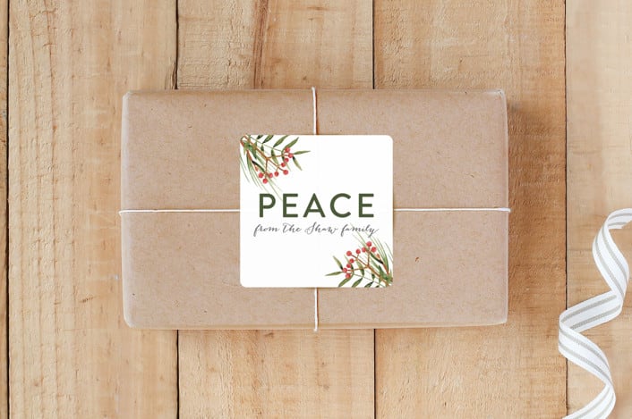 "Floral Christmas" - Custom Stickers in Forest by frau brandt - Front