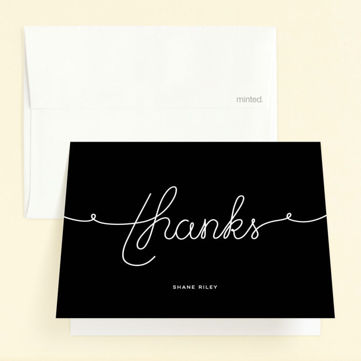 "Lettered Celebration" - Children's Birthday Party Thank You Cards in Cloud by Lehan Veenker - Front