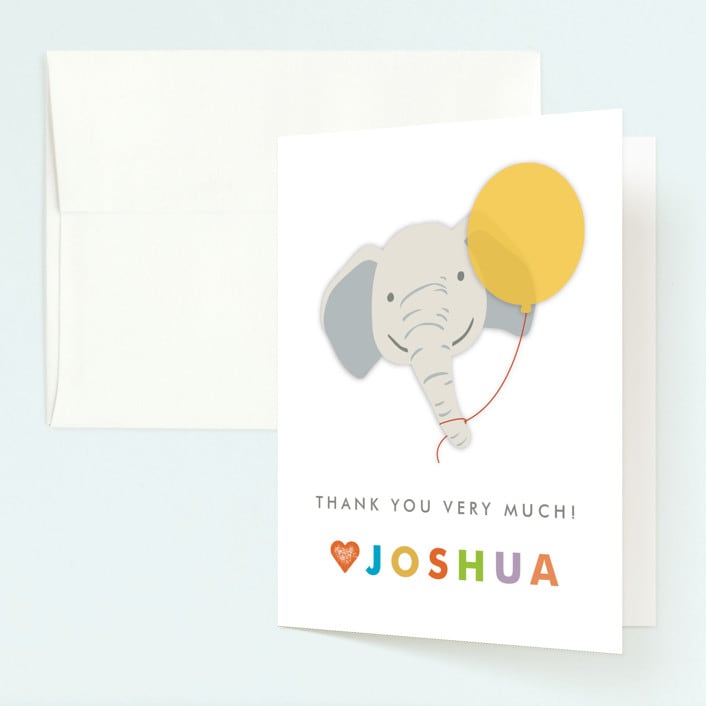 "safari party animals" - Children's Birthday Party Thank You Cards in Classic by Snow and Ivy - Front