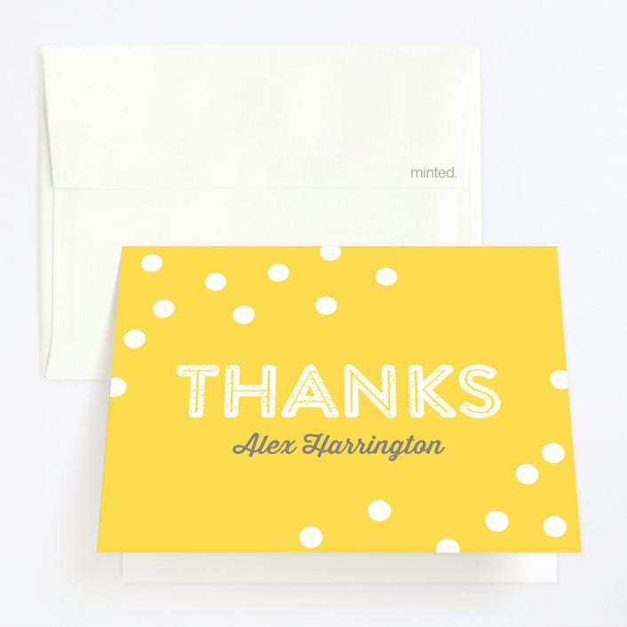 "Just Be" - Children's Birthday Party Thank You Cards in Sunshine by Lauren Chism - Front