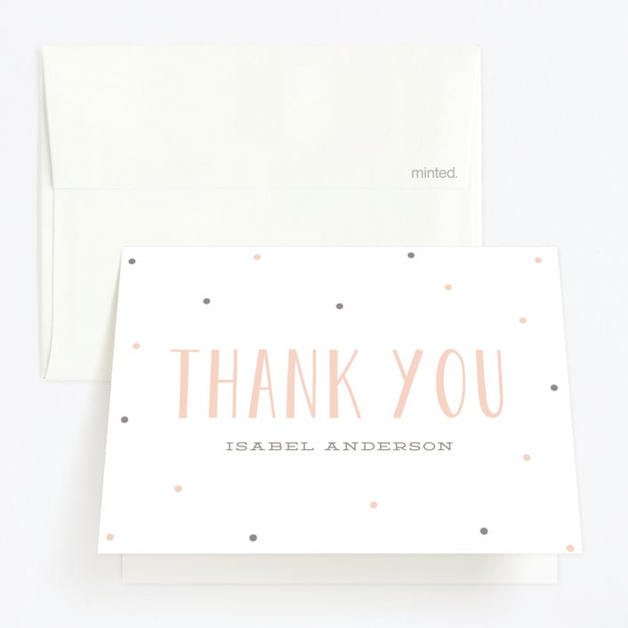 "Sweet Surprise" - Children's Birthday Party Thank You Cards in Buttercream by Leah Bisch - Front