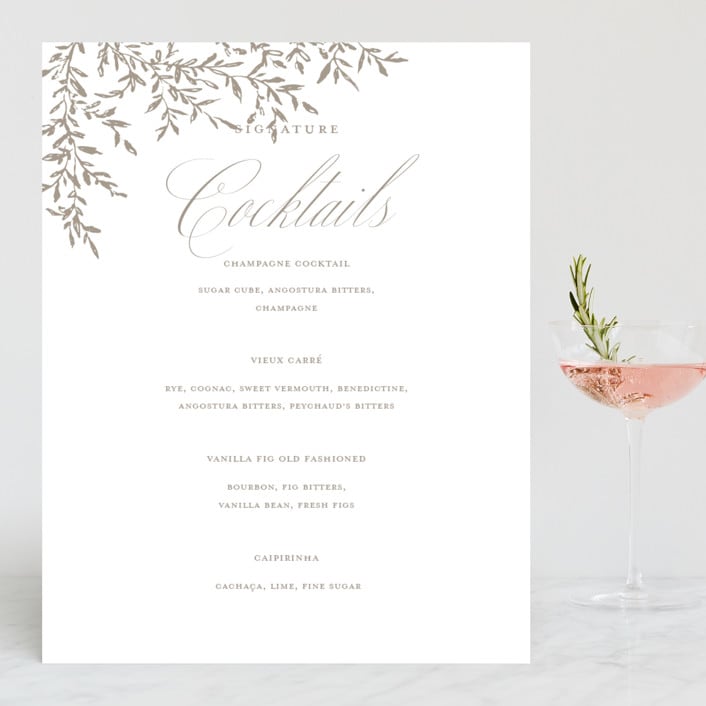 "Romantic Wreath" - Small Signs in Chantilly by Wildfield Paper Co - Front