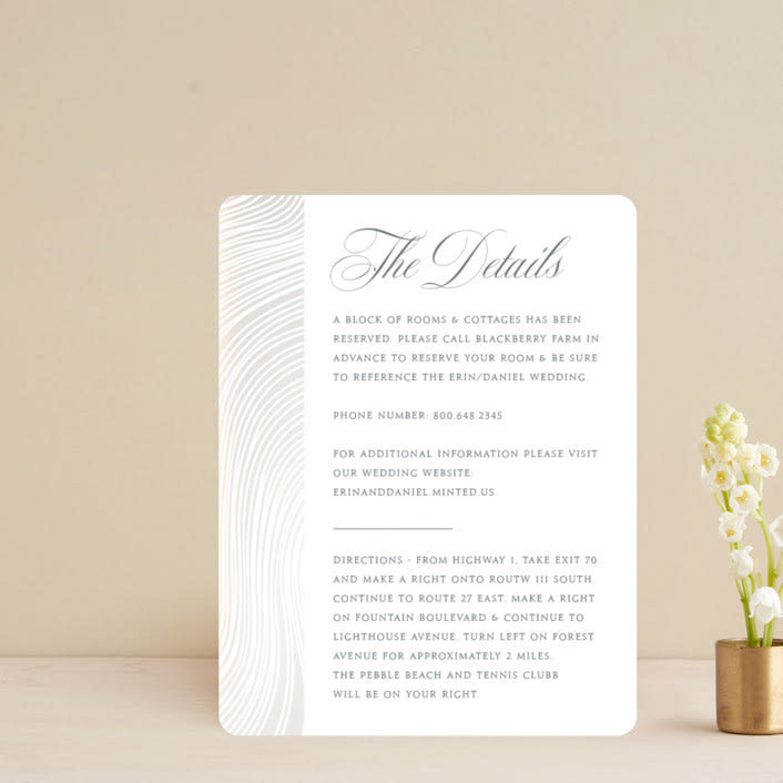 "Lined" - Gloss-Press® Direction Cards in Cloud by Erin Deegan - Front