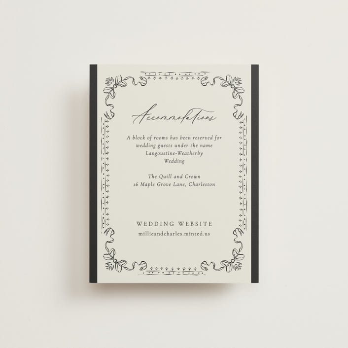 "Ornate sketched frame" - Direction Cards in Latte by Jackie Crawford - Front
