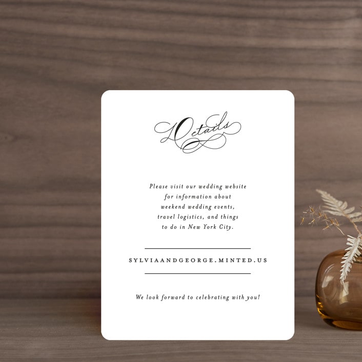 "Du Jour" - Direction Cards in Noir by Kimberly FitzSimons - Front