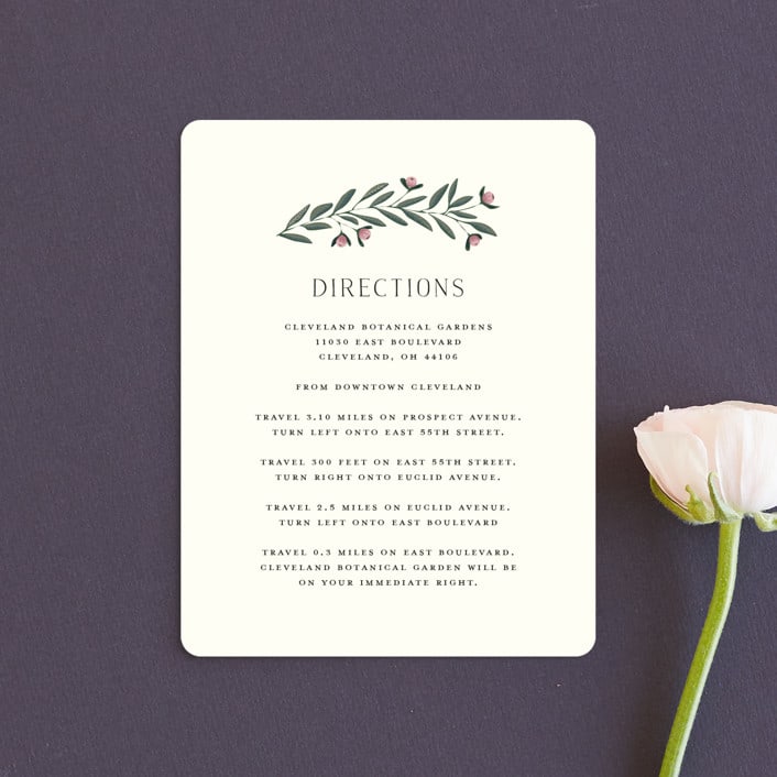"Wreath of Laurels" - Direction Cards in Ivory by Chris Griffith - Front