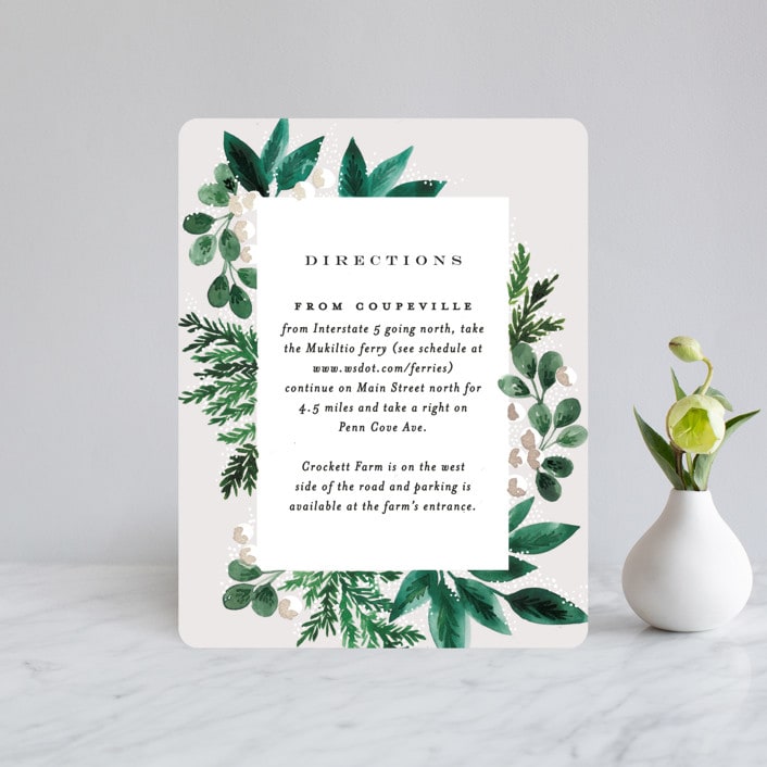 "Winter Bouquet" - Direction Cards in Mist by Alethea and Ruth - Front