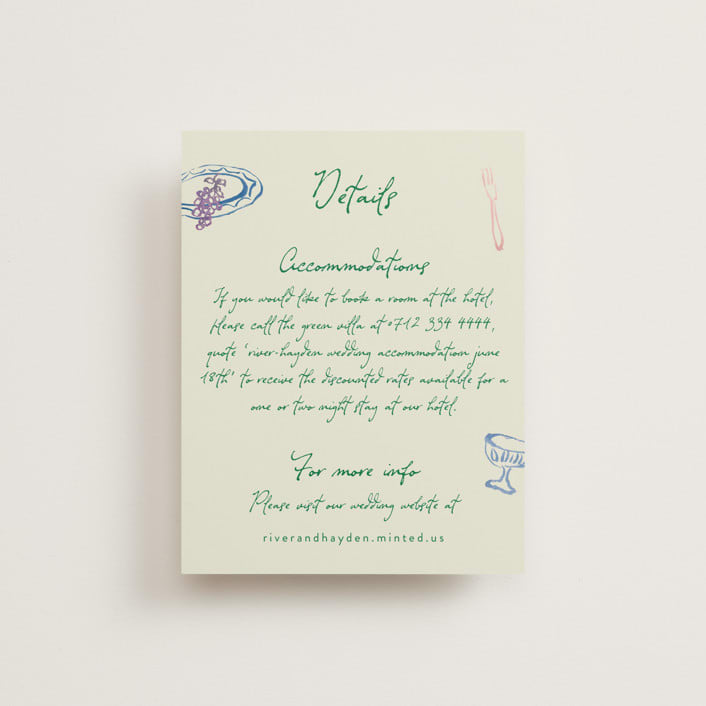 "tablescape drawing" - Direction Cards in Garden by Cass Loh - Front