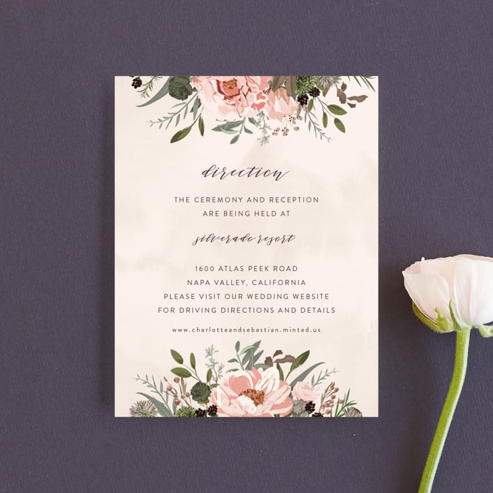 "Desert Blooms" - Direction Cards in Blush by Susan Moyal - Front