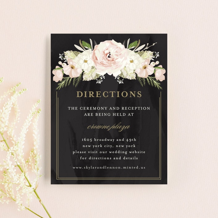 "Forever" - Direction Cards in Blush by Susan Moyal - Front