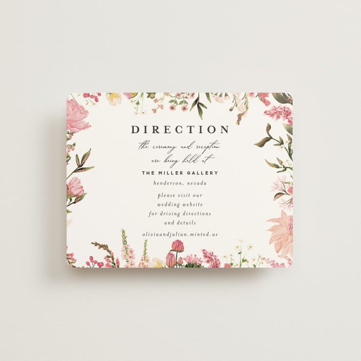 "Lush" - Direction Cards in Blush by Susan Moyal - Front