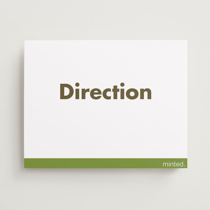"Portrait" - Direction Signs in Charcoal by Minted - Front