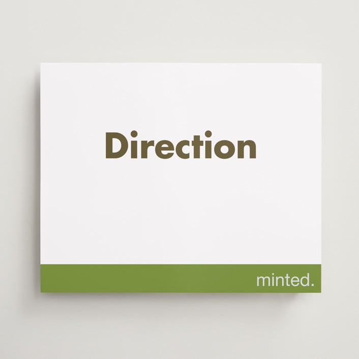 "Portrait" - Direction Signs in Charcoal by Minted - Front