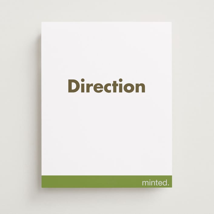 "Portrait" - Direction Signs in Charcoal by Minted - Front