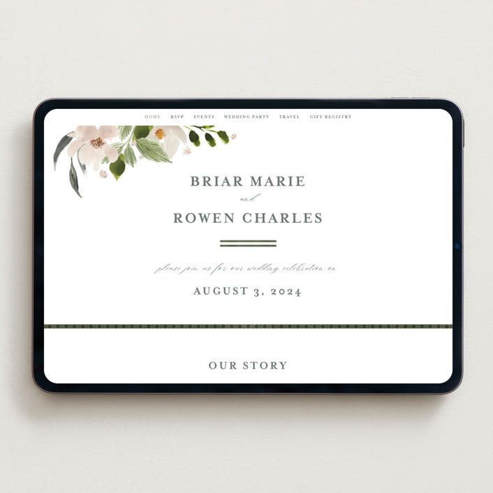"petal toss" - Wedding Website in Cream by Angela Marzuki - Desktop Design