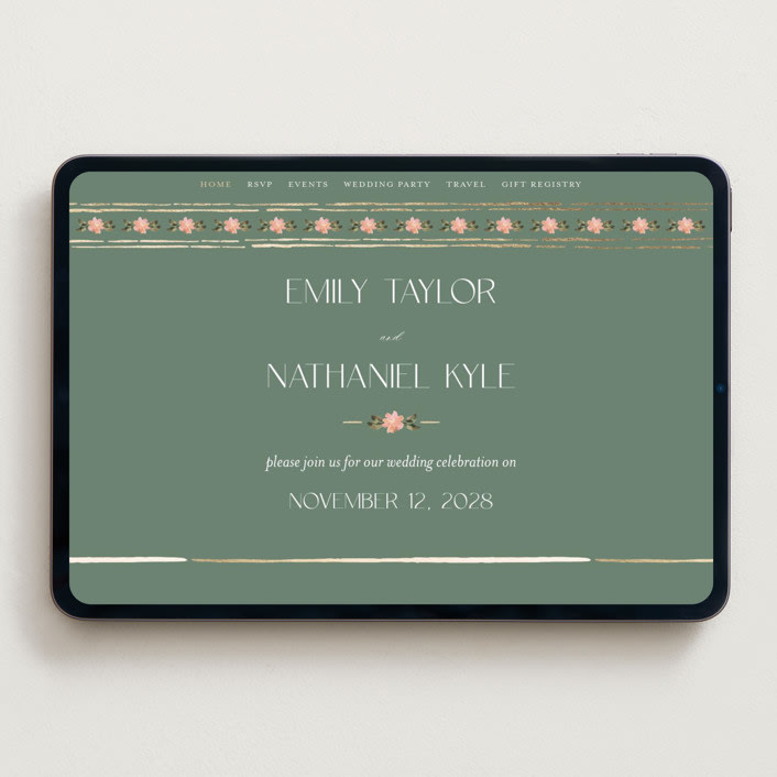 "Princess" - Wedding Website in Pine by Claudia Orengo - Desktop Design