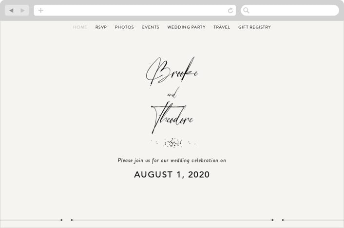 "Signature Style" - Wedding Website in Ink by Design Lotus - Desktop Design