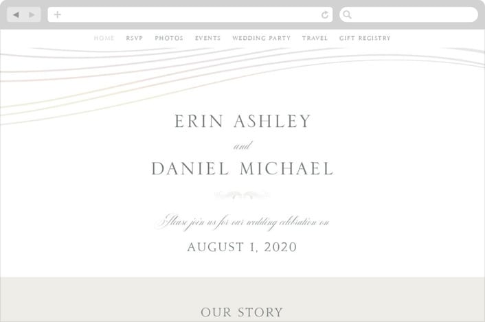 "Lined" - Wedding Website in Cloud by Erin Deegan - Desktop Design