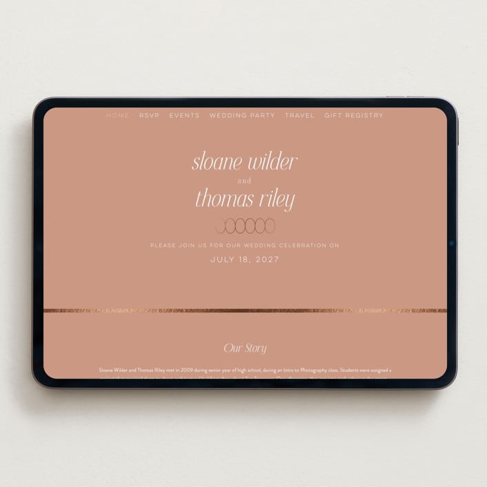 "Unity" - Wedding Website in Clay by Morgan Kendall - Desktop Design